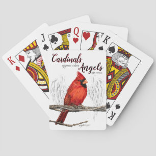 Jeu De Cartes Les cardinaux apparaissent des anges sont près des