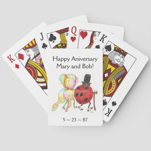 Jeu De Cartes Les cartes de bug de la dame (dos)