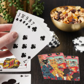 Jeu De Cartes Les chats adolescents du milieu du siècle en dîner (In Situ)