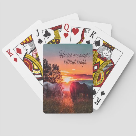 Jeu De Cartes Les chevaux sont des anges sans ailes (dos)