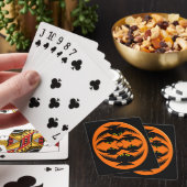 Jeu De Cartes Les Corbeaux d'Halloween Jouant Aux Cartes (In Situ)