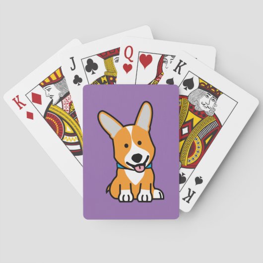Jeu De Cartes Les Corgis de corgi poursuivent le Pembroke (dos)