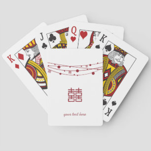 Jeu De Cartes Les doubles lanternes de bonheur personnalisent la