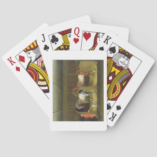 Jeu De Cartes Les écuries et les deux fameux chevaux de course a (dos)