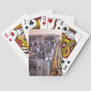 Jeu De Cartes Les Etats-Unis, l'Illinois, Chicago, vue aérienne