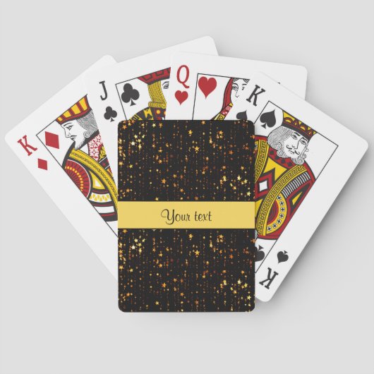 Jeu De Cartes Les Etoiles de Noël d'or brillantes (dos)