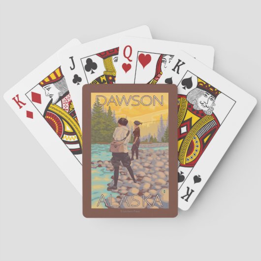 Jeu De Cartes Les femmes pilotent la pêche - Dawson, Alaska (dos)