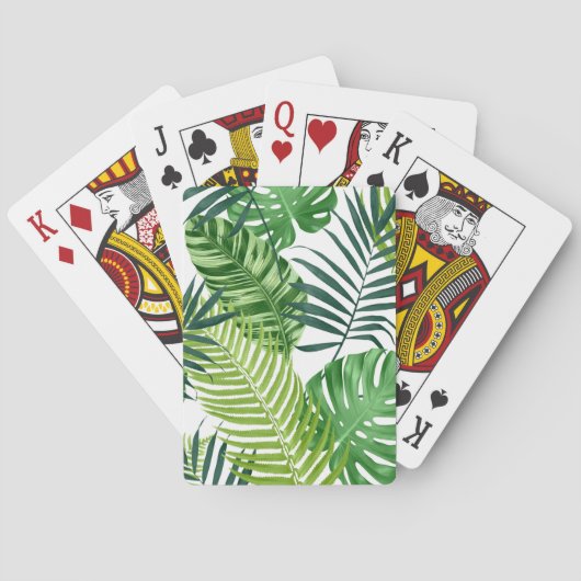 Jeu De Cartes Les Feuilles de Green Tropical (dos)