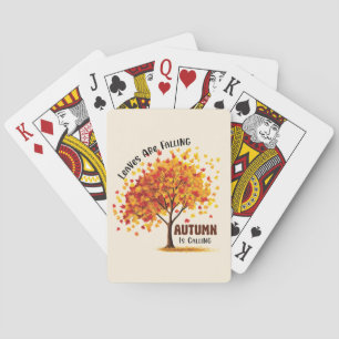 Jeu De Cartes Les feuilles Tournent, L'Automne Appelle - Chaud A