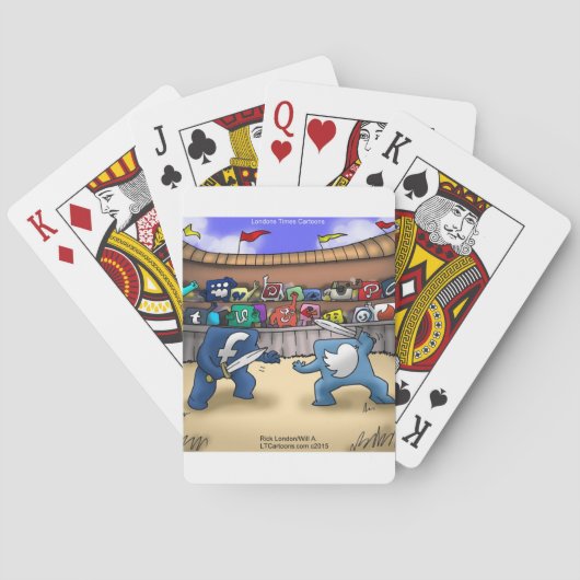 Jeu De Cartes Les guerres amusantes des médias sociaux (dos)