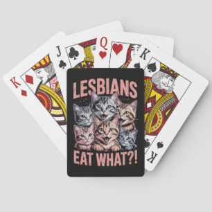 Jeu De Cartes Les lesbiennes mangent ce chat drôle Lesbienne LGB