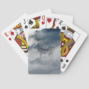 Jeu De Cartes Les loups dans un paysage hivernal