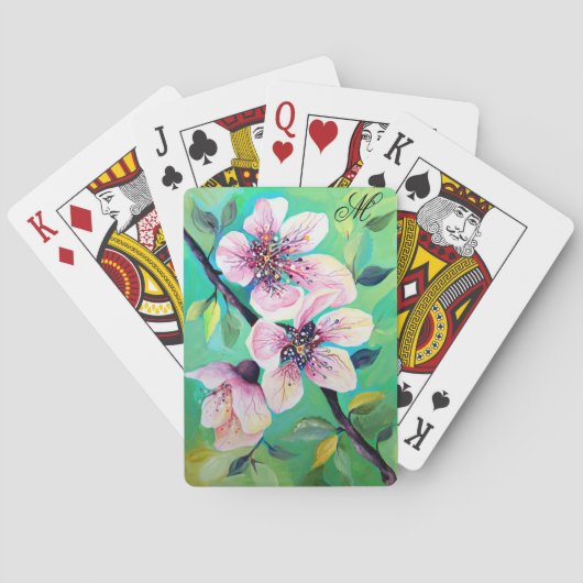 Jeu De Cartes Les magnifiques fleurs japonaises Sakura Cherry Tr (dos)