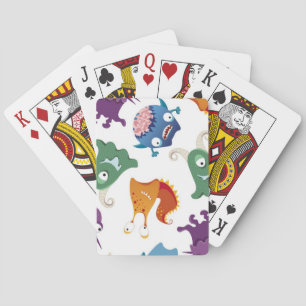 Jeu De Cartes Les monstres fous Amusants Motifs colorés pour les