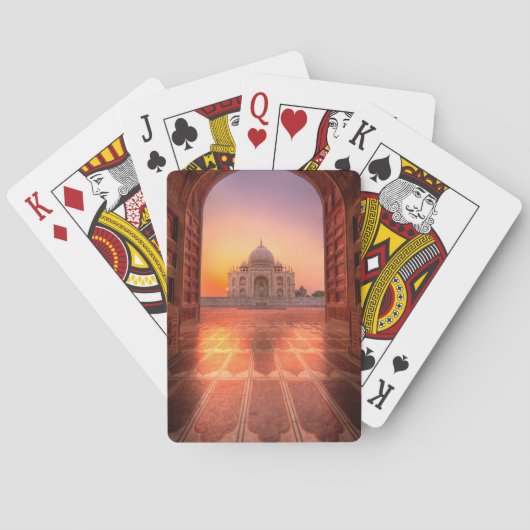 Jeu De Cartes Les monuments | Taj Mahal, Inde au coucher du sole (dos)