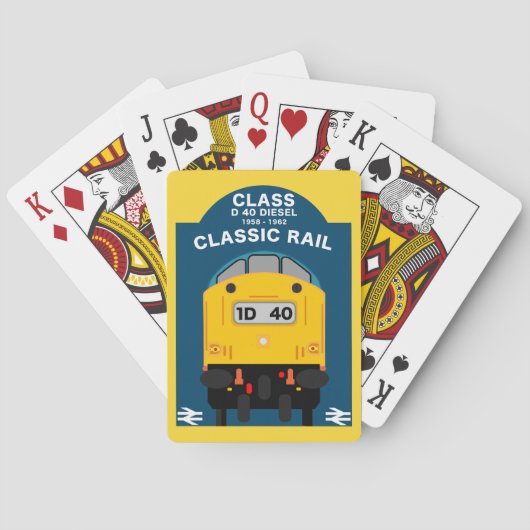 Jeu De Cartes Les passionnés de train ferroviaire britannique (dos)