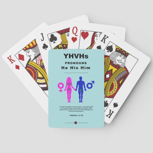 Jeu De Cartes Les pronouns du YHVH (dos)