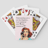 Jeu De Cartes Les relations sont comme Algebra Funny Quip (dos)