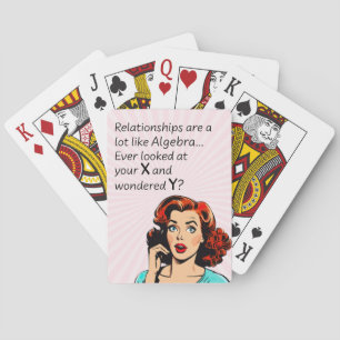 Jeu De Cartes Les relations sont comme Algebra Funny Quip