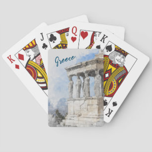 Jeu De Cartes Les ruines des sites antiques aquarelles à Athènes