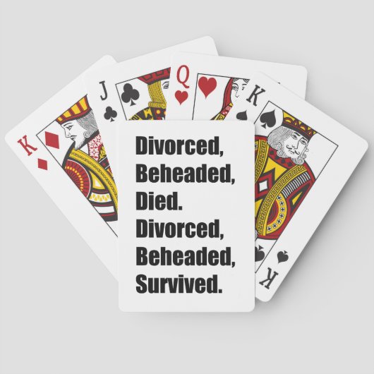 Jeu De Cartes Les six femmes d'Henri VIII (dos)