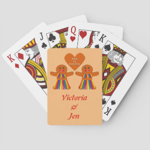 Jeu De Cartes Lesbienne Noël pain d'épices Dames Couple Personna