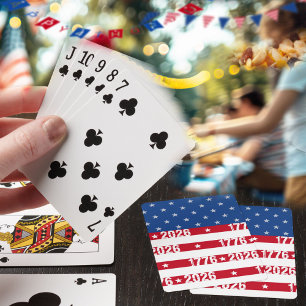Jeu De Cartes L'étoile et les bandes des 250 ans d'Amérique 1776