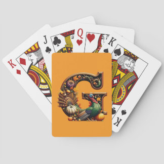 Jeu De Cartes Letter G Thanksgiving style