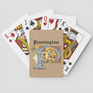 JEU DE CARTES LETTRE BLEUE ET ROUGE MOYENNE ALLÉE P
