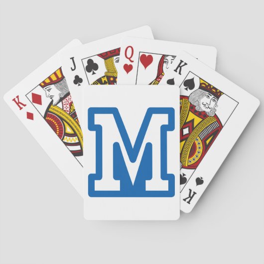 JEU DE CARTES LETTRE BLEUE VARIABLE M MONO (dos)