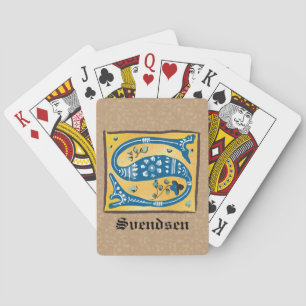 Jeu De Cartes LETTRE Florale Médiévale ÉCLAIRÉE S MONogramme