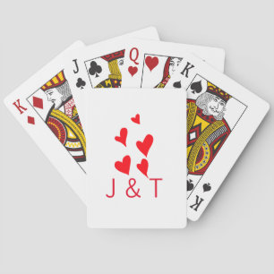 Jeu De Cartes Lettre initiale du couple ajoutée au partenaire ro