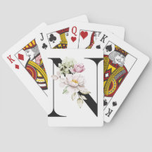 Lettre monogrammée N | Cartes de poker