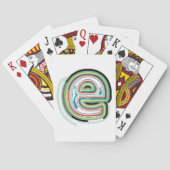 Jeu De Cartes Lettre multicolore E Typographie moderne Abstraite (dos)