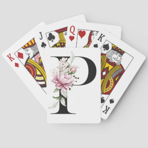 Jeu De Cartes Lettre P Monogrammée Cartes de Poker