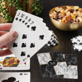 Jeu De Cartes Lettre personnalisée Cartes de lecture Marbre noir (In Situ)