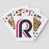 Jeu De Cartes Lettre R rose et noire (dos)