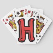 Jeu De Cartes Lettre rouge gras H Fun Alphabet (dos)