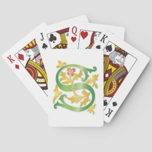 Jeu De Cartes Lettre S Monogram Fleur de lis