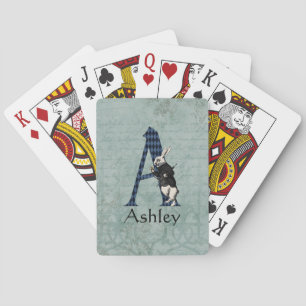 JEU DE CARTES LETTRE TAPIS BLANC A