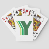 JEU DE CARTES LETTRE VERTE Y (dos)