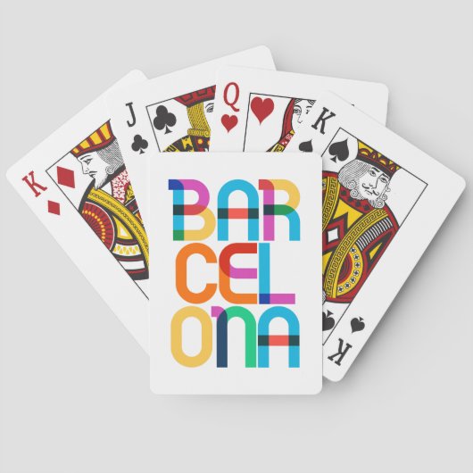 Jeu De Cartes Lettres d'art pop de Barcelone Espagne (dos)