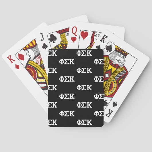 Jeu De Cartes Lettres Phi Sigma Kappa (dos)