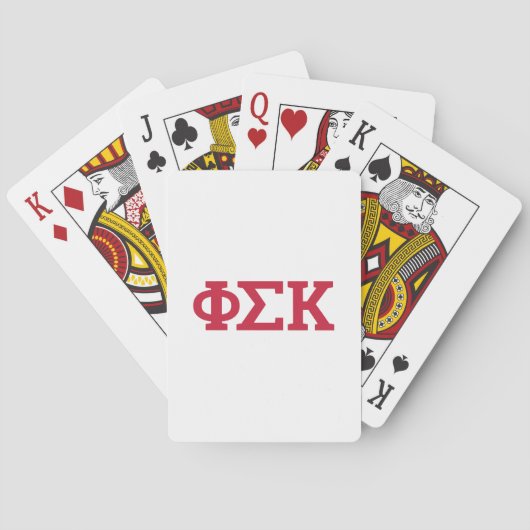 Jeu De Cartes Lettres Phi Sigma Kappa (dos)