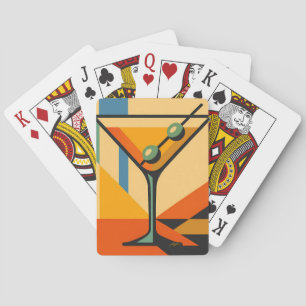 Jeu De Cartes Lever de soleil Bauhaus Martini du milieu du XXe s