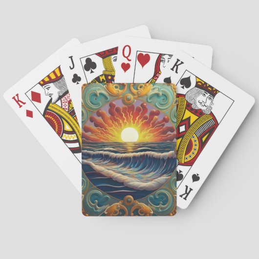 Jeu De Cartes Lever de soleil sur l'eau (dos)