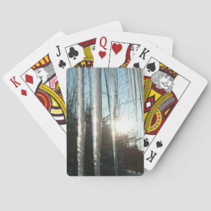 Jeu De Cartes Lever du soleil à travers Icicles hiver Photograph