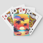 JEU DE CARTES LEVER TROPICALE À LA PLAGE (dos)