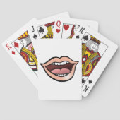 Jeu De Cartes Lèvres Bouche Ouverte Dents Langue (dos)