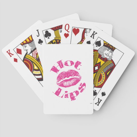 Jeu De Cartes Lèvres chaudes ! Lèvres roses (dos)